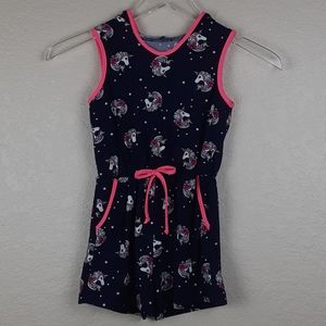 ShoSho Hooded Navy & Pink Unicorn Romper